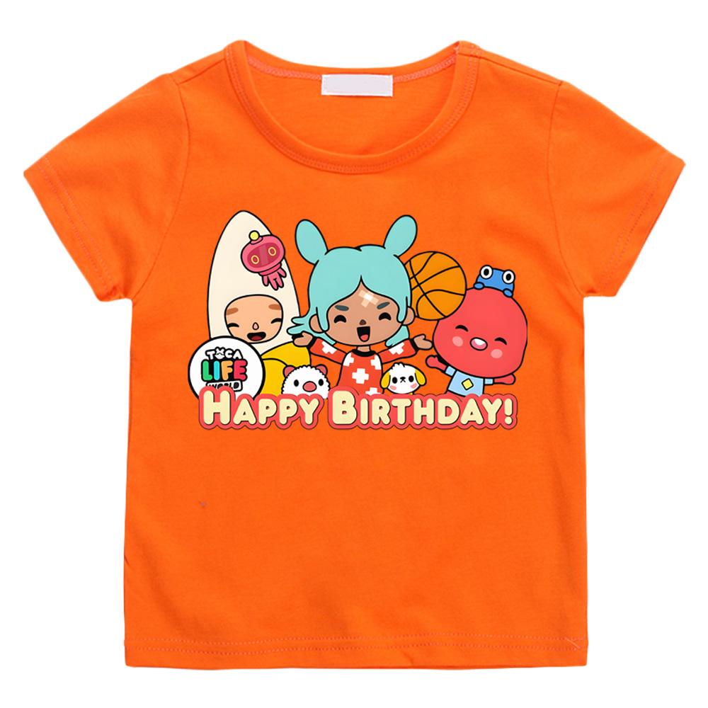 

Toca Boca World Кавайні Бавовняні Футболки З Коротким Рукавом Для Хлопчиків Дівчаток Дітей Дитяча Футболка З Графічним Принтом Одяг 8T помаранчевий