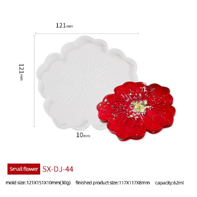Untersetzer Silikonformen Blumen Tablett Tasse Matte Form für DIY Handwerk Tischdekoration