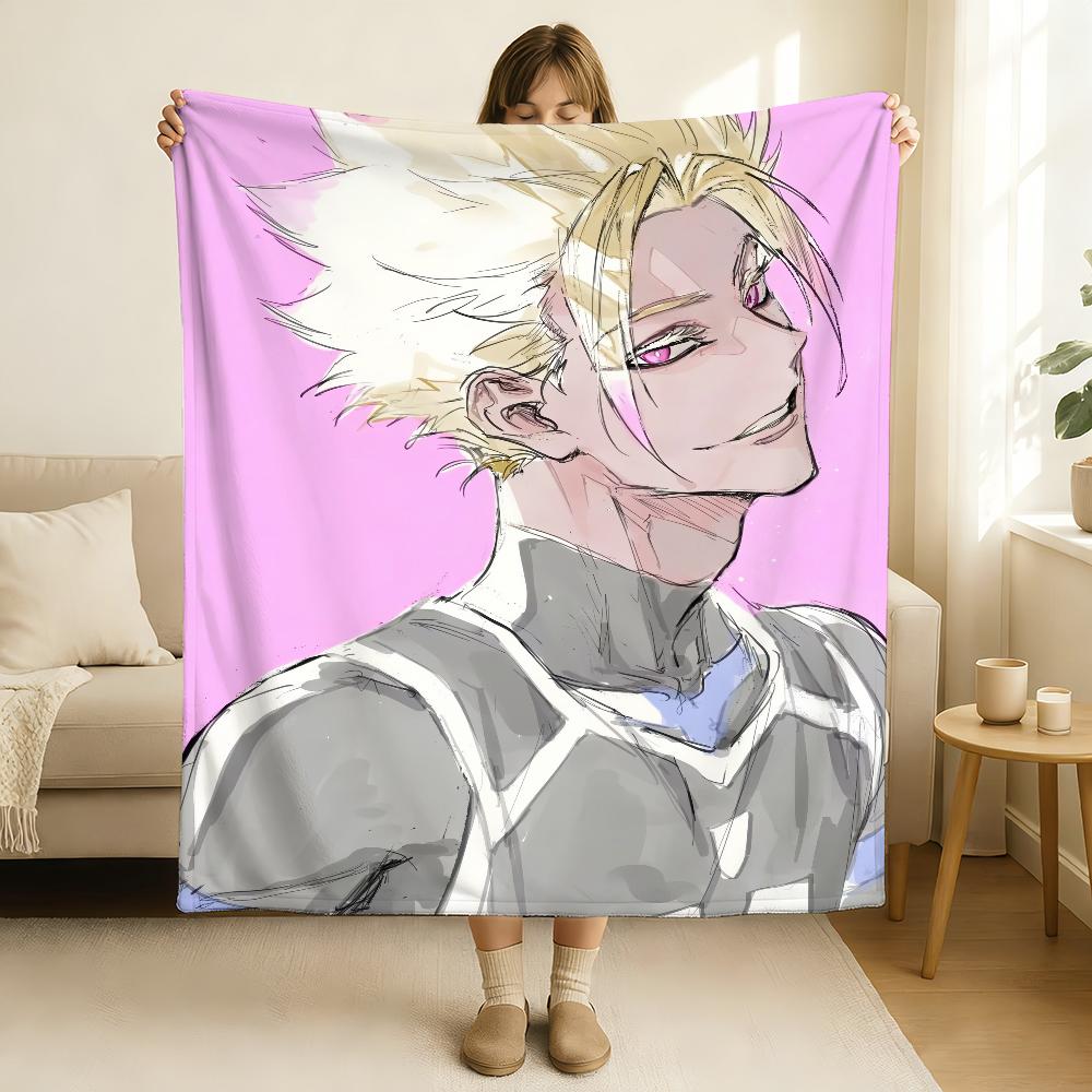 Anime Blue Lock Ryusei Shidou Blanket Soft and Skin Friendly For Couch Bed Napping Bedspread All Seasons Comforter 75x90cm