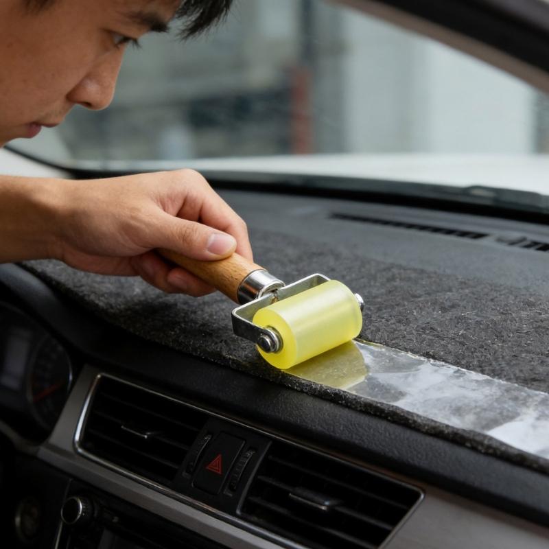 2Pcs Multipurpose Rubber Wheel Roller Tool Ergonomic Design for Car Soundproofing and DIY Seam Filling Projects