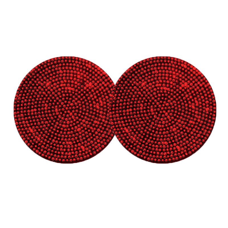 1/2 Stück Glitzernder Diamant Auto Untersetzer Wasserbecher Schlitz Rutschfeste Matte Silikonpad Becherhalter Matte Auto Gadget Bling Autozubehör 6 Farben