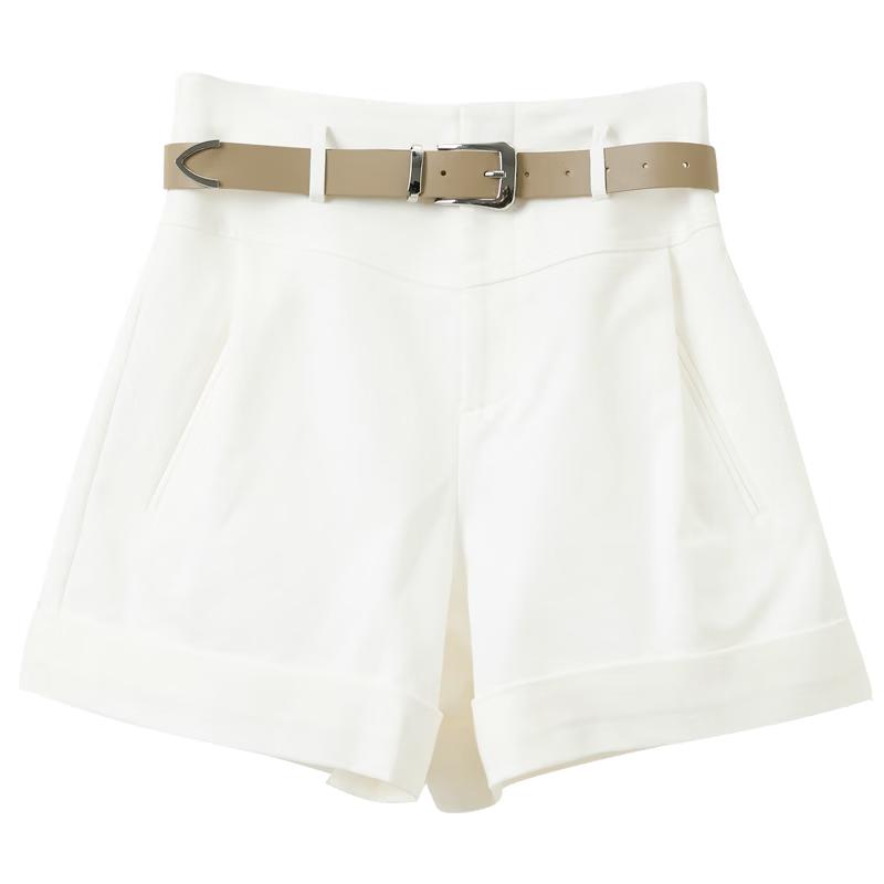 Sancai Women s High-Waist Casual Wide-Leg Shorts M