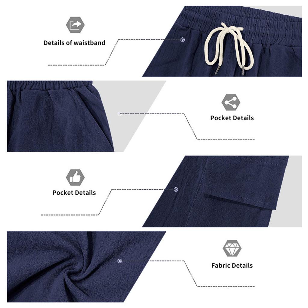 Men's Linen Hooded Shirt & Shorts Two-Piece Summer Set in Stock