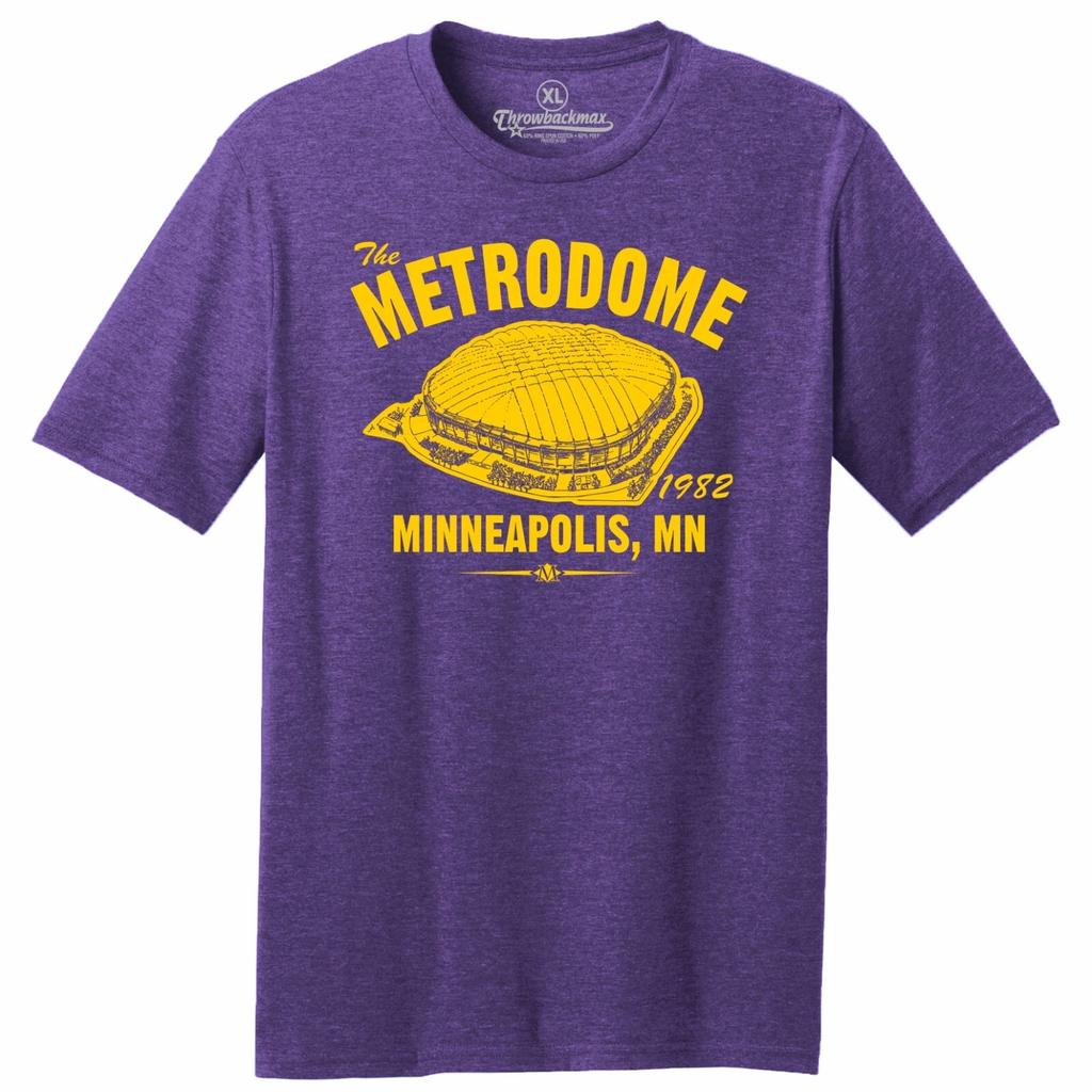The Metrordome 1982 Football TRI-BLEND Tee Shirt - Minnesota Vikings