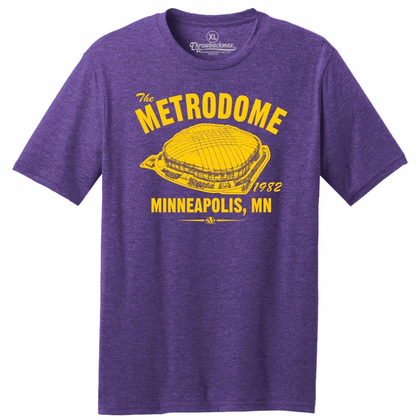 The Metrordome 1982 Football TRI-BLEND Tee Shirt - Minnesota Vikings 4XL