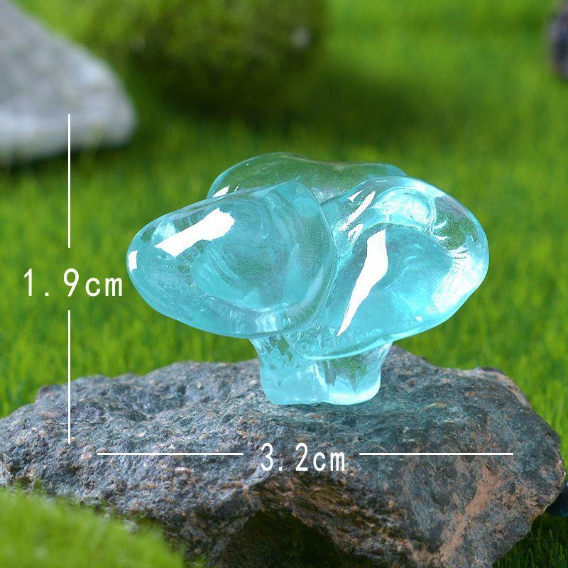 9 Teile/satz Mini Leuchtende Pilz Miniaturen Glow In The Dark Ornament Moos Terrarium Micro Landschaft Fee Garten Dekoration