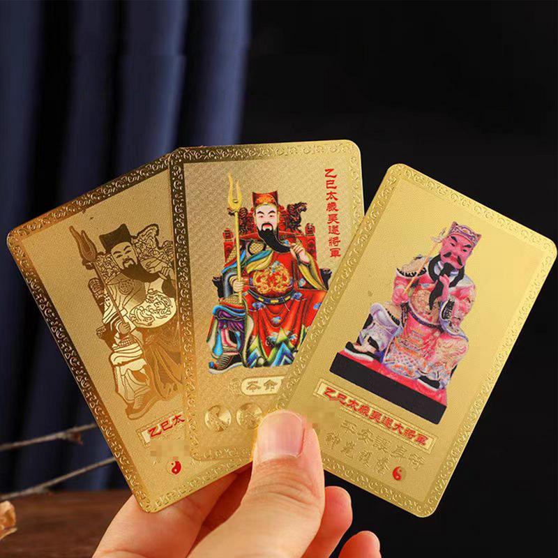 2025 tai sui amulet Card Chinese Feng Shui Spring Festival Blessing Card Exorcism Protection Buddha Gift  For New Year