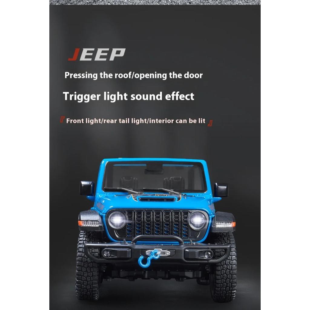 1/18 Jeep Wrangler Rubicon Off Road SUV Alloy Diecast Model Car Desktop Display Collectibles Ornaments Holiday Present for Boys