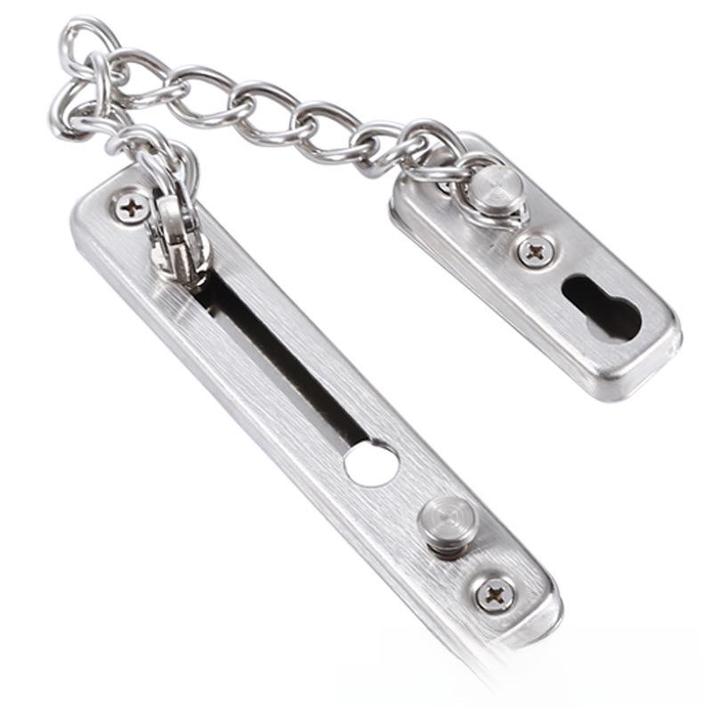 304 Stainless Steel Punch-Free Anti-Theft Door Lock for Hotels and Dormitories