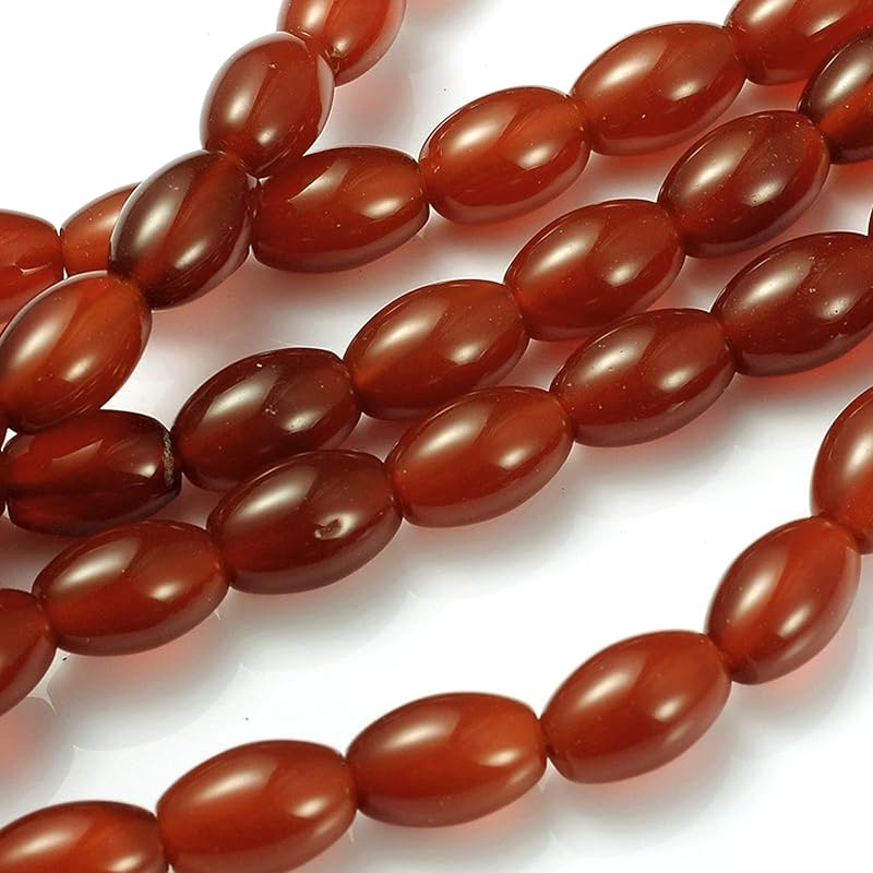 Fashewelry 20pcs Natural Carnelian Gemstone Beads 18x13mm Flat Oval Healing Crystal Loose Stone Beads for Jewelry Necklace Bracelet Earring Craft,