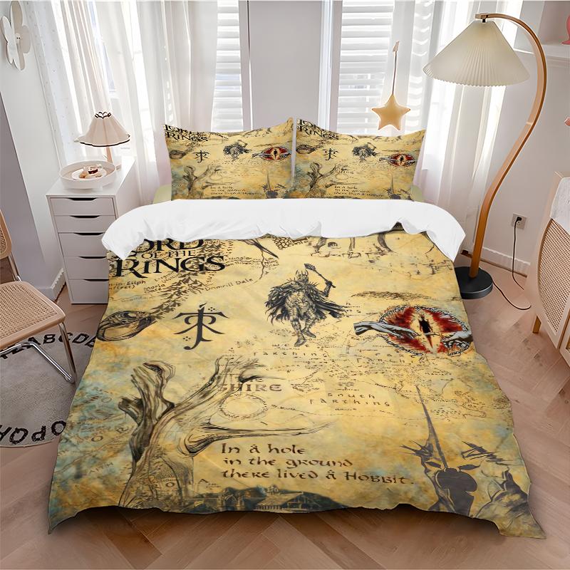 1Pc Lord Rings Map Bedding Set