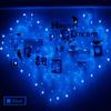128LED Lover Heart Curtain Lights Party Wedding  Outdoor  Garden Decor Lamp