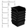 6pcs Pegboard Bins With Hooks Peg Board Bins For Tools Storage Hooks Pegboard Organizer Garage Baskets Pegboard Accessories