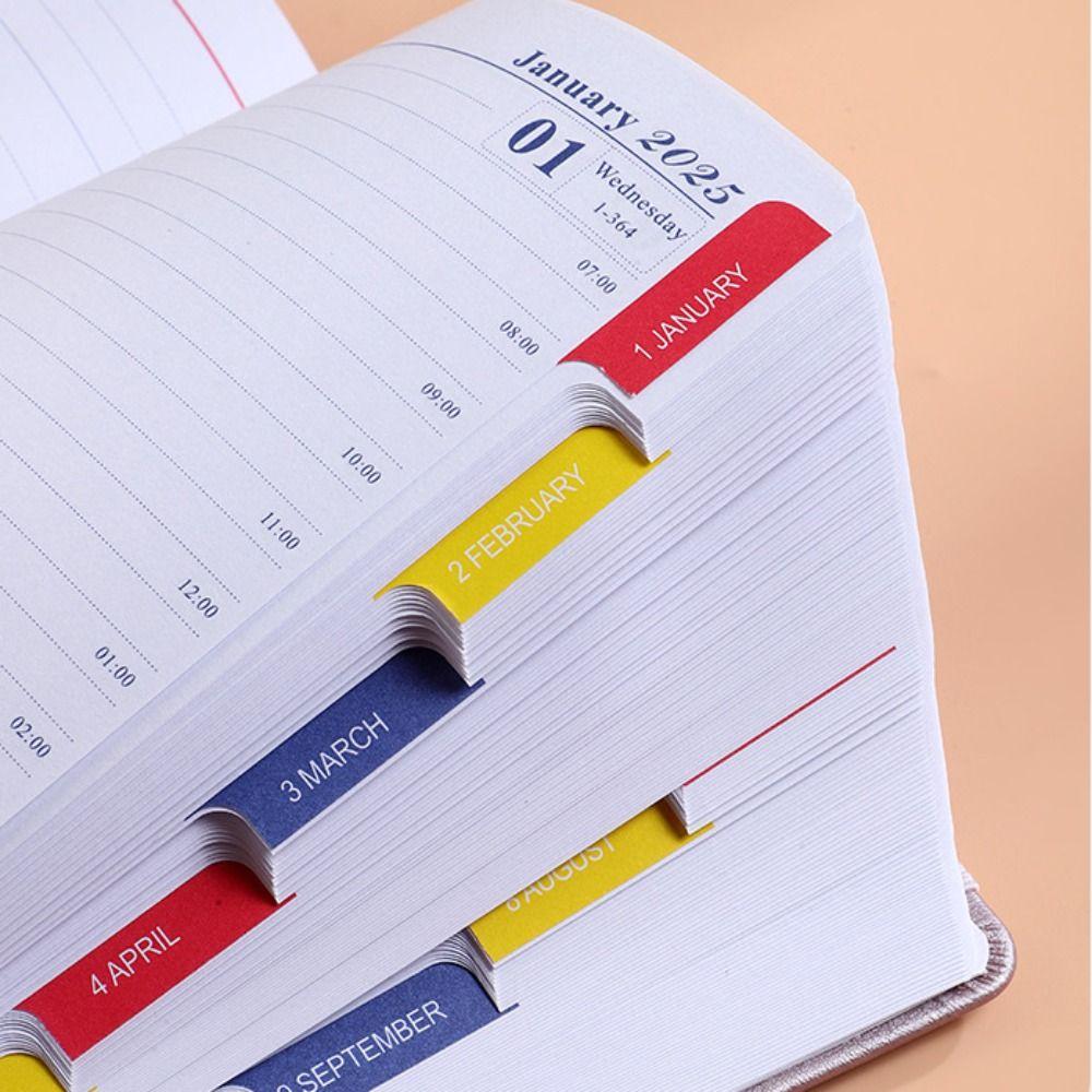 5 Colors 2025 Planner Notebooks A5 Sketchbook Schedule Journals  Office School Supplies