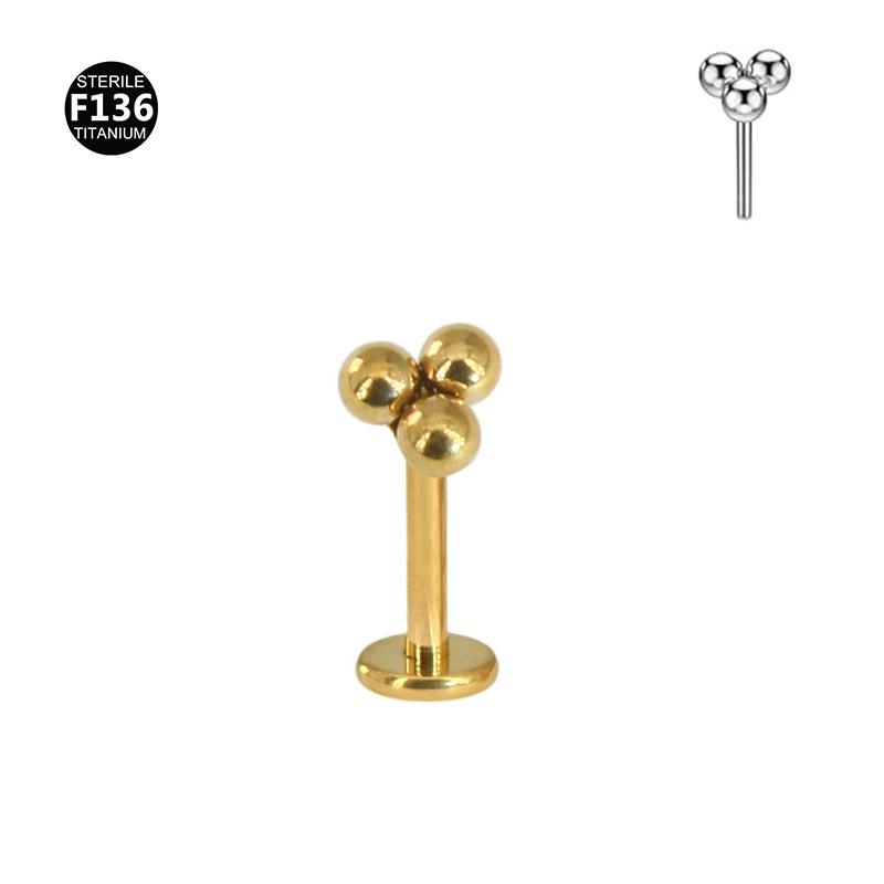 Ferskenhjerte Måne & Stjerne Titan Leppepiercing - G23, 1,2 mm Tykkelse, 6/8/10 mm Lengde