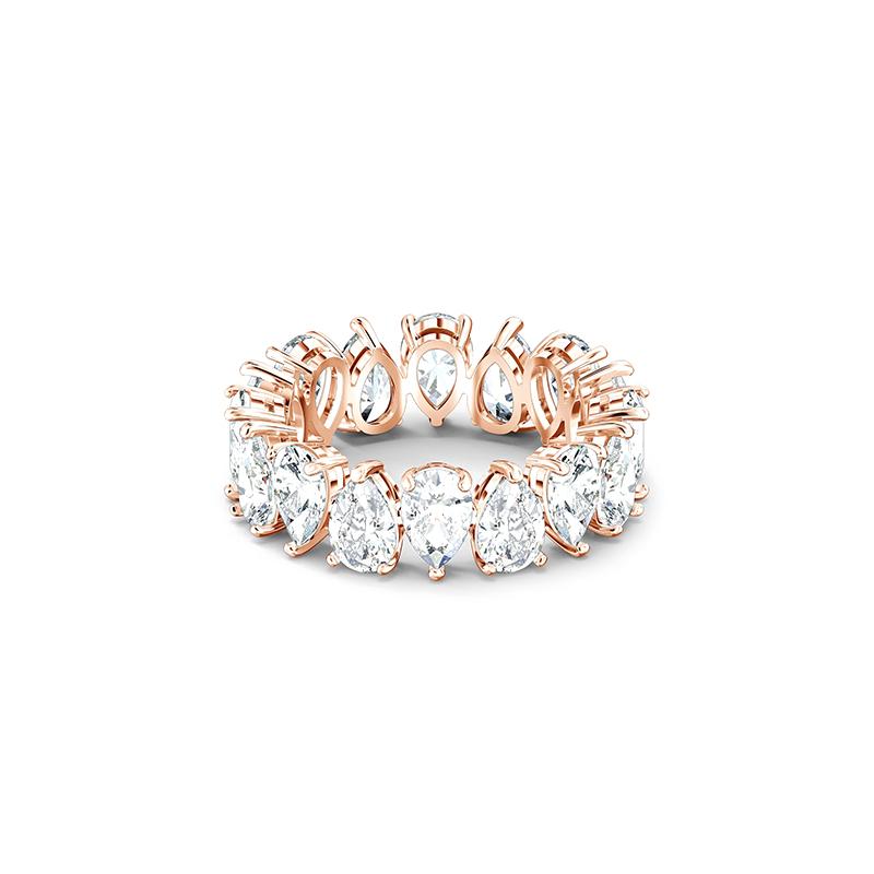 Swarovski Vittore Pear Ring Women s Rose Gold Plated 5585425 серебряный