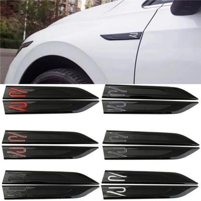 2 stuks Nieuw R Badge Blade Embleem voor GOLF 7 8 GTI Magotan B8 Passat Auto Spatbord Logo Sticker