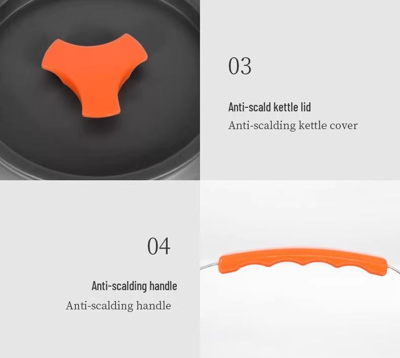 Outdoor Coffee Pot 2.0/2.5L: Large Capacity Mini Kettle for Mountaineering, Fishing, Camping, and Boiling Water