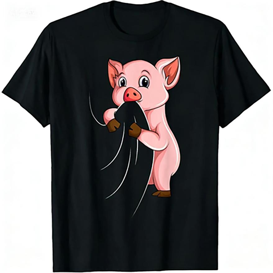 

Pigs Pigs Womens T-Shirt Retro Chic Minimalist Tshirts Chic Minimalist Classic T-Shirt Chic Trendy Edgy Cool Shirt - Men s Su... S разноцветный