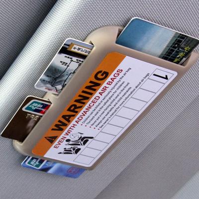 Car Sun Visor Organizer Card Holder Slot Plate Holder with Parking Car Stickers Storage Organizer Car-styling Stowing Tidying