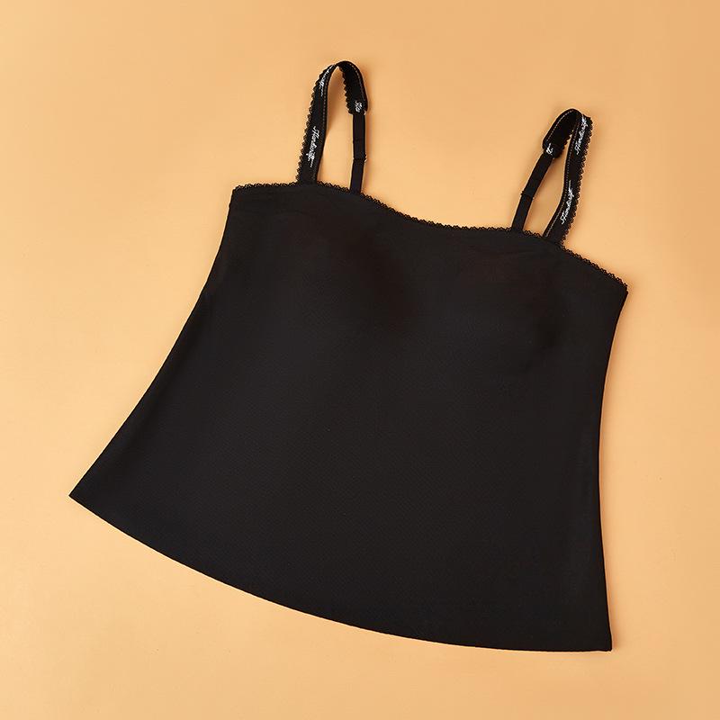 Seamless Ribbed Jelly Strip Camisole Bra with Beautiful Back Design M (80-100 Jin)