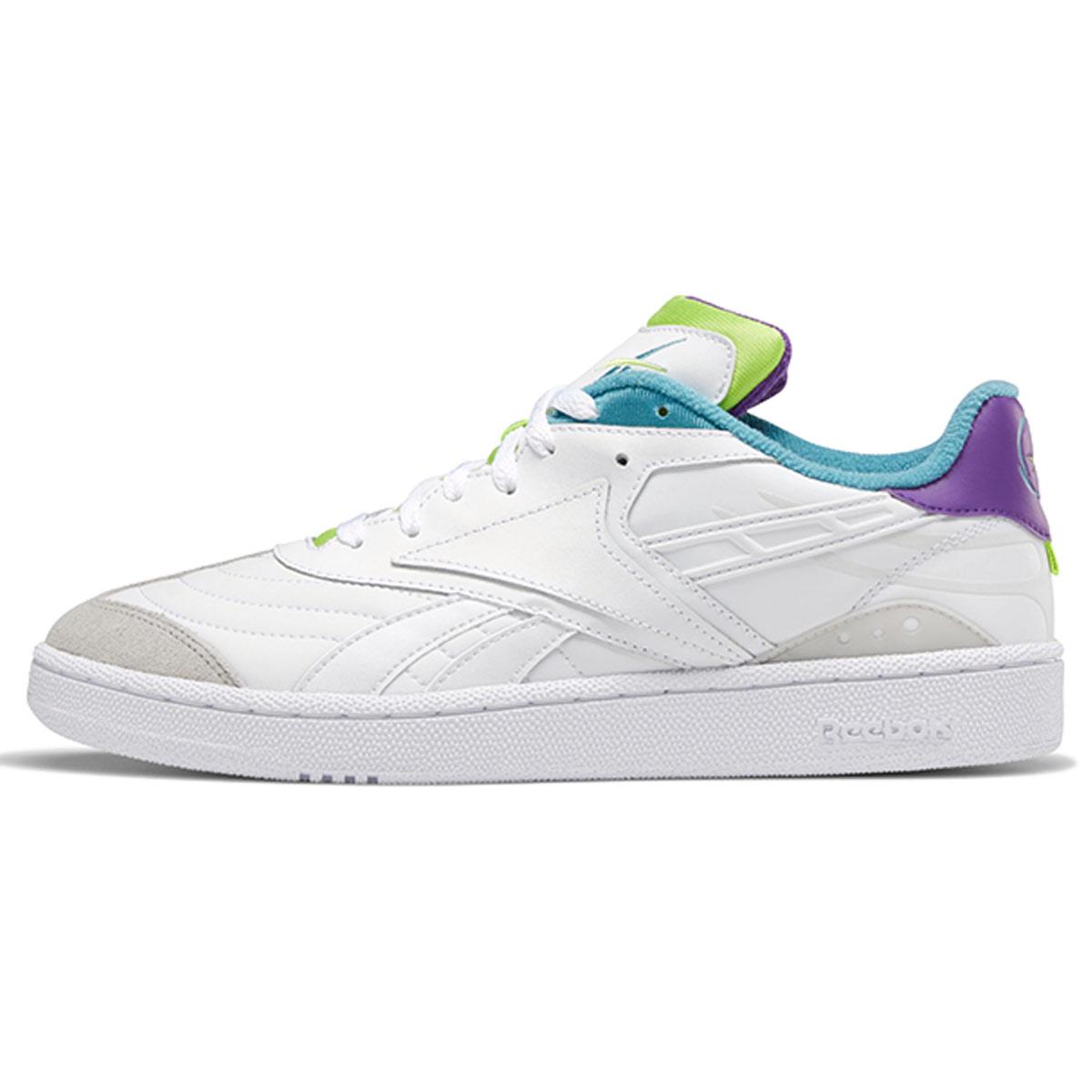 

Reebok Club C RC 1.0 White Purple Grey Men Sneakers Regal-Purple Skull-Grey DV8659
