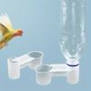 10pcs Portable PE Bird Feeding Box Double Outlet Design Multifunctional Bird Water and Food Container for Travel Use