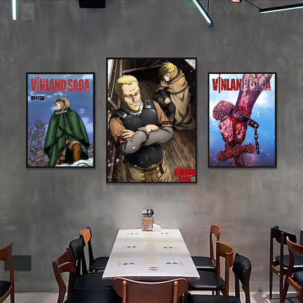 Vinland Saga Anime Manga Poster HD art adesivo da parete impermeabile casa soggiorno camera da letto bar decorazione estetica