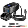 Motorcycle 48W Mobile Phone Quick Charger Waterproof and Dustproof  Intelligent Fast Charging Voltage Display ON/Off