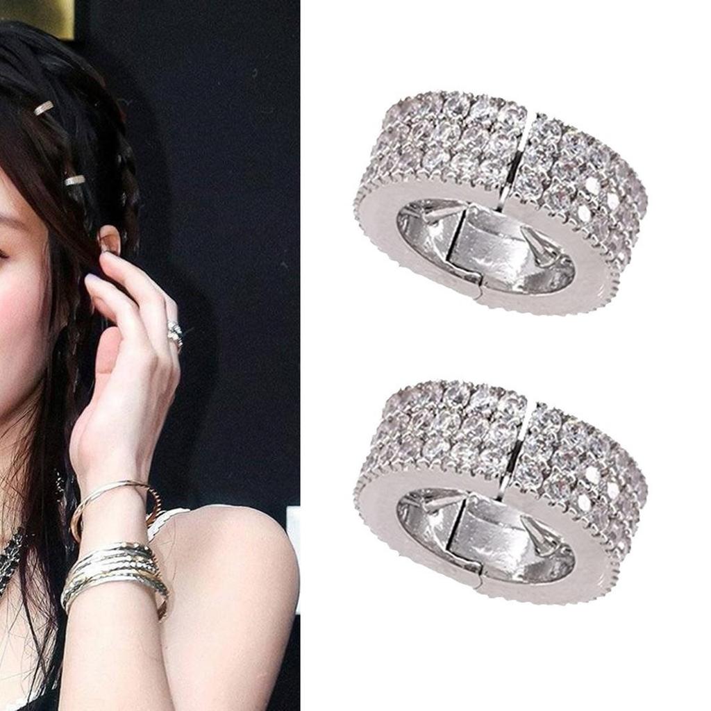Luxurious Blingbling Hair Rings Eye-catching Headwear Christmas Party Photo Props Women Headwear Cosplay Accessories