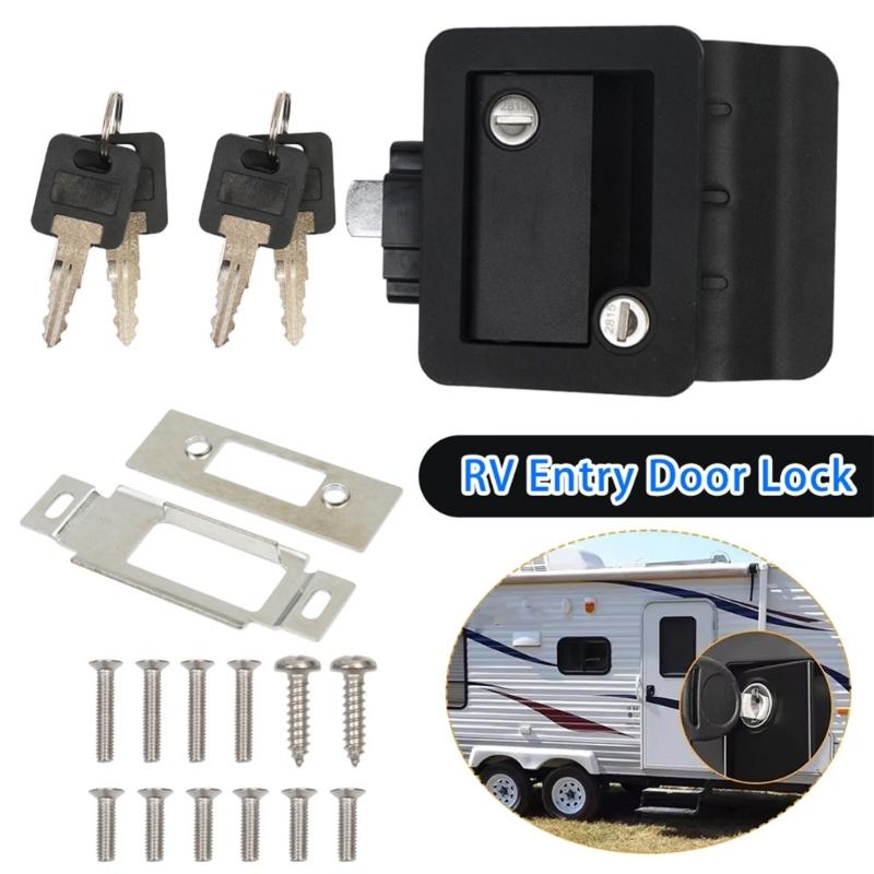 Strong Plastic & Alloy Lock Universal Door Lock Vibration Resistant Locking for Camping Trailers Marine Doors