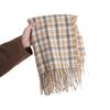 Scarf Women'S Premium Cashmere Color Plaid Warm Plaid Shawl
