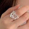 Panjbj   Copper Wide Smooth Ring For Women Girl Irregular Simple Fashion Adjustable Jewelry Gift Dropshipping
