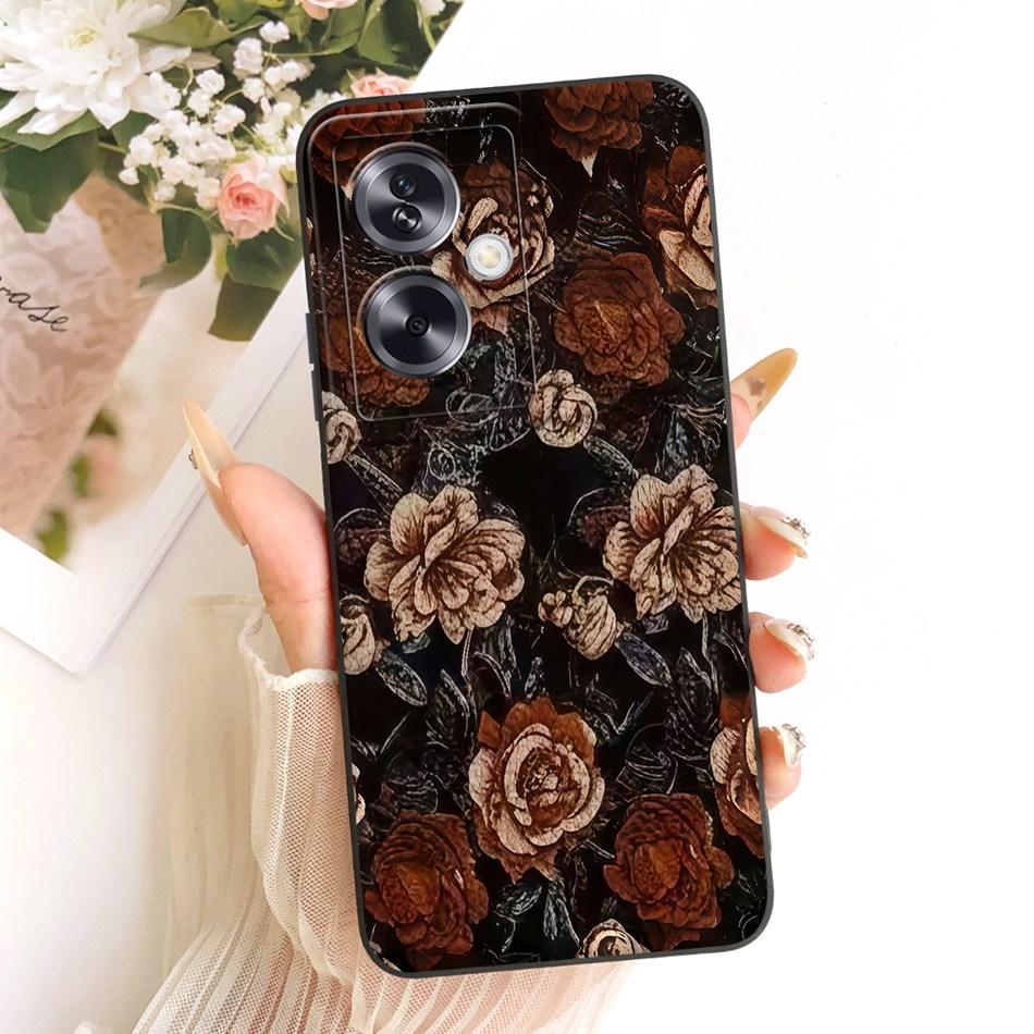 For OPPO A79 5G Cute Cat Flower Cartoon Phone Case For Oppo A79 CPH2553 CPH2557 Shockproof Soft Silicone Covers Bumper