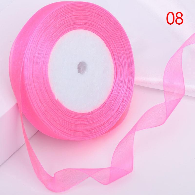 38Meter/Roll 1.5Cm Sheer Chiffon Ribbon For Handmade Bow Craft Wedding Christmas Decoration Diy Card Gift Wrapping