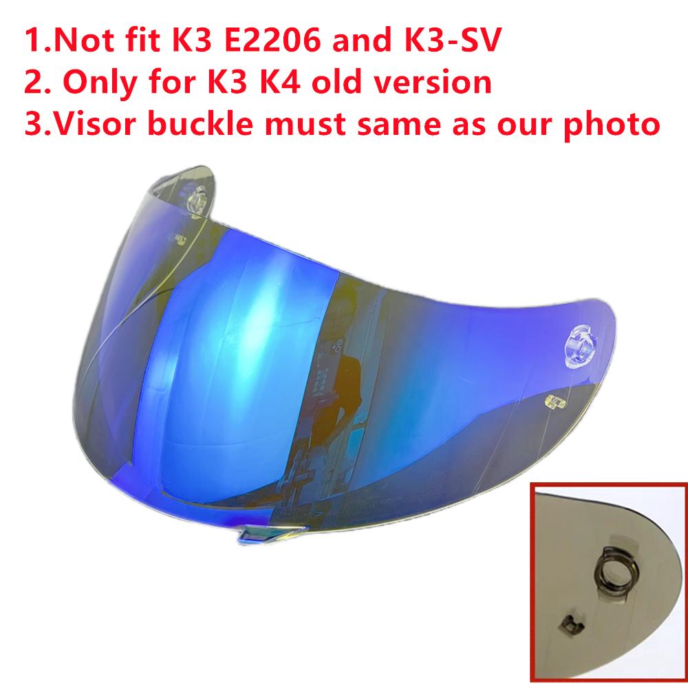Visier für AGV Old K3 K4 Helm Zubehör Viseira Capacete Ersatz Sonnenschutzlinse Antibeschlagbeschichtung UV-Schutz Lentes