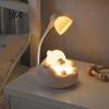 Soft Warm Glow Bedside Light Sleeping Cat Night for Kids, Rechargeable LED Nursery Lamp, Cute Kids Adjustable Brightness Touch Bedroom Baby Room Small