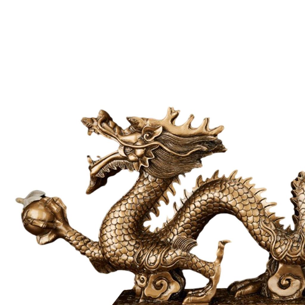 Chinesische Fengshui-Statue aus Kunstharz, Drachenskulptur, Schätze für Frühlingsfeste