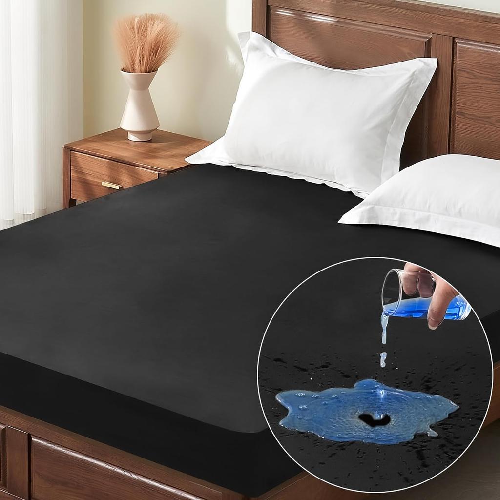 1 stk Vanntett formsydd laken Dyp lomme Sklisikkert laken, Mykt sengetøy, Hudvennlig sengeteppe, Sofatrekk, Maskinvaskbart