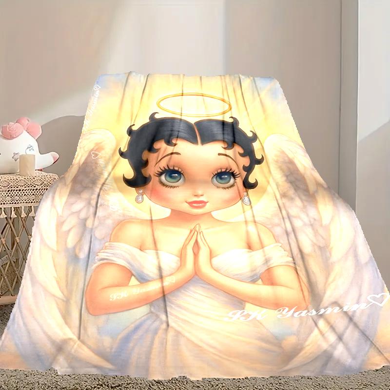 1pc Easy-Care Betty Boop Blanket, Perfect for Couch, Bed, Home, Travel & More, Warm & Durable Printed Blanket