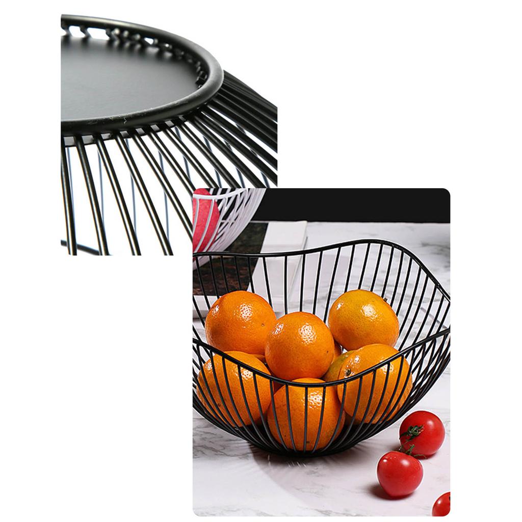 Elegant Fruit Basket Metal Wire Storage Bowl Elegant Serving Dish Modern Snacks Plate Home Decoration Accessories