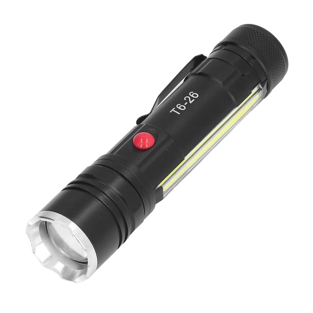 Small Flashlight USB Charging Waterproof Zoomable 4 Modes LED Bright Magnetic Flashlight for