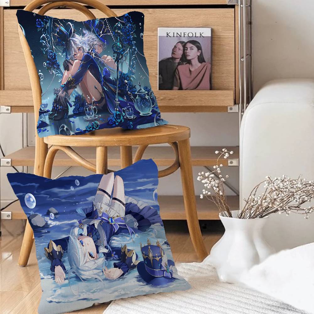 Game F-Furina Pillow Cover Sofa Cushion Cover Home Room Decoration Children Gift