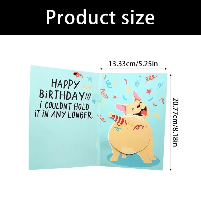 Handmade Greeting Card Elegant Birthday Card Dog Themed Blank Card Suitable For Festives Event And Parties
