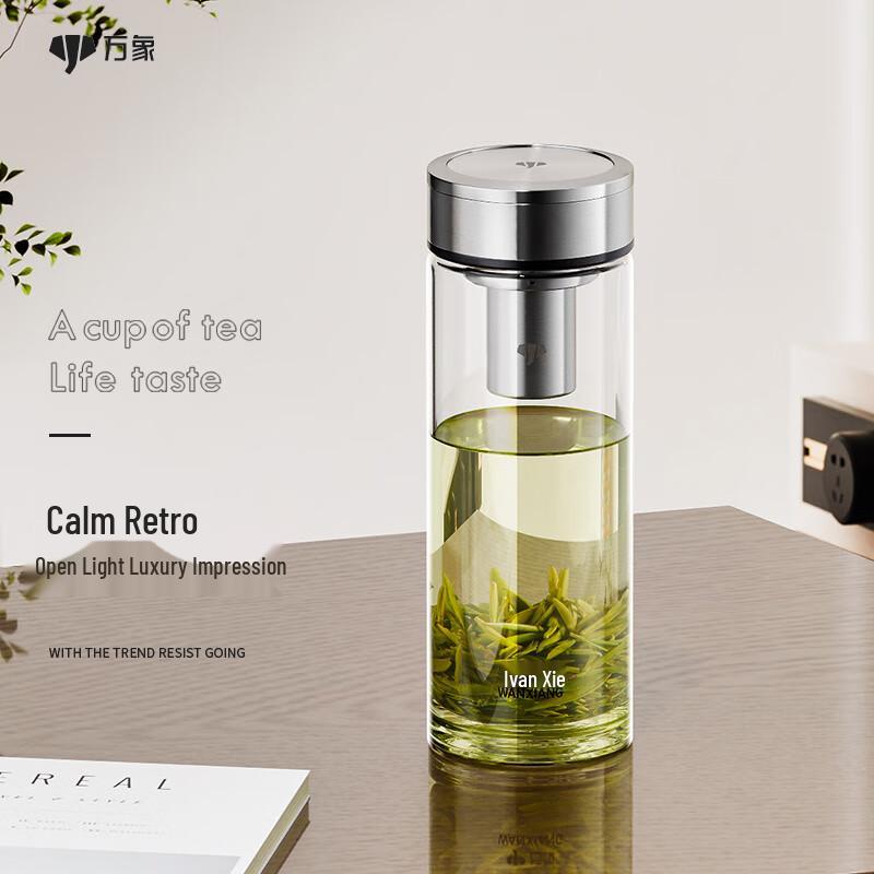 WANXIANG High Borosilicate Glass Tea Infuser Mug