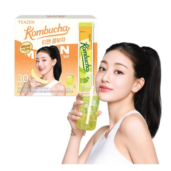 Teazen Kombucha Melon Glutathione 30 Sticks, Plum Alpha-CD 30 Sticks (12 Options)