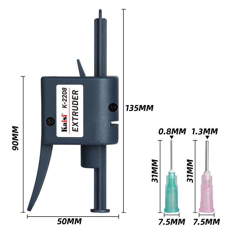 K-2208 Univerzální vytlačovač pájecí pasty Booster Manuální vytlačovač Šetřící práci Lepicí pistole Pájecí olejový tavidlo pro telefony Nástroj pro nanášení pasty