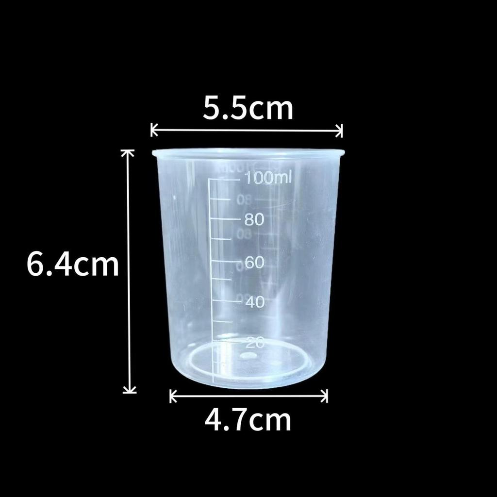 Transparent PP Measuring Beaker with Handle - Graduated Milliliter Cylinder, Thickened for Laboratory and Pesticide Use