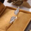 New Fashion Personality Angel Wings 925 Sterling Silver Temperament Crystal Exquisite Opening Rings   R391