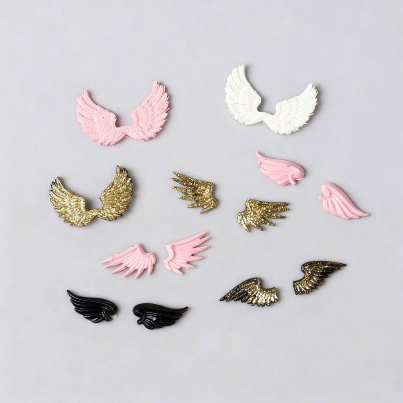 Flexible Nails Mould Wing Shape Nails Art Template Moulds Silicone Texture Suitable for Beauticians and Art Learners